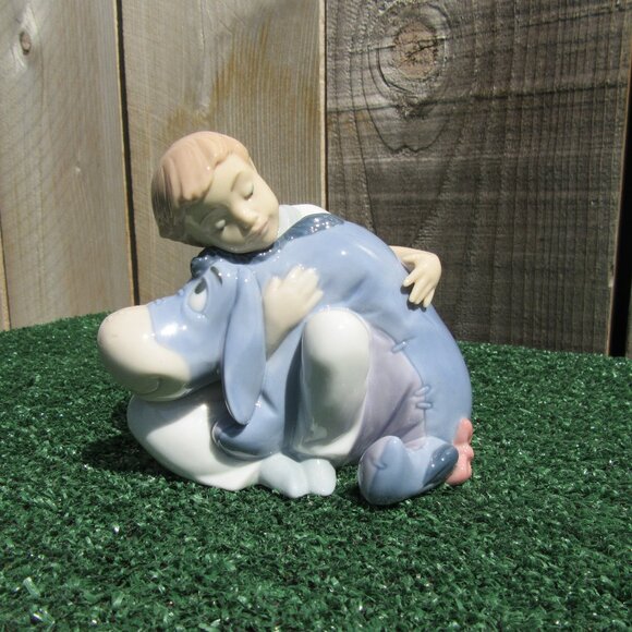 NAO Lladro Disney Winnie The Pooh Eeyore Christopher Robin Figurine Statue #1594 - Picture 1 of 8
